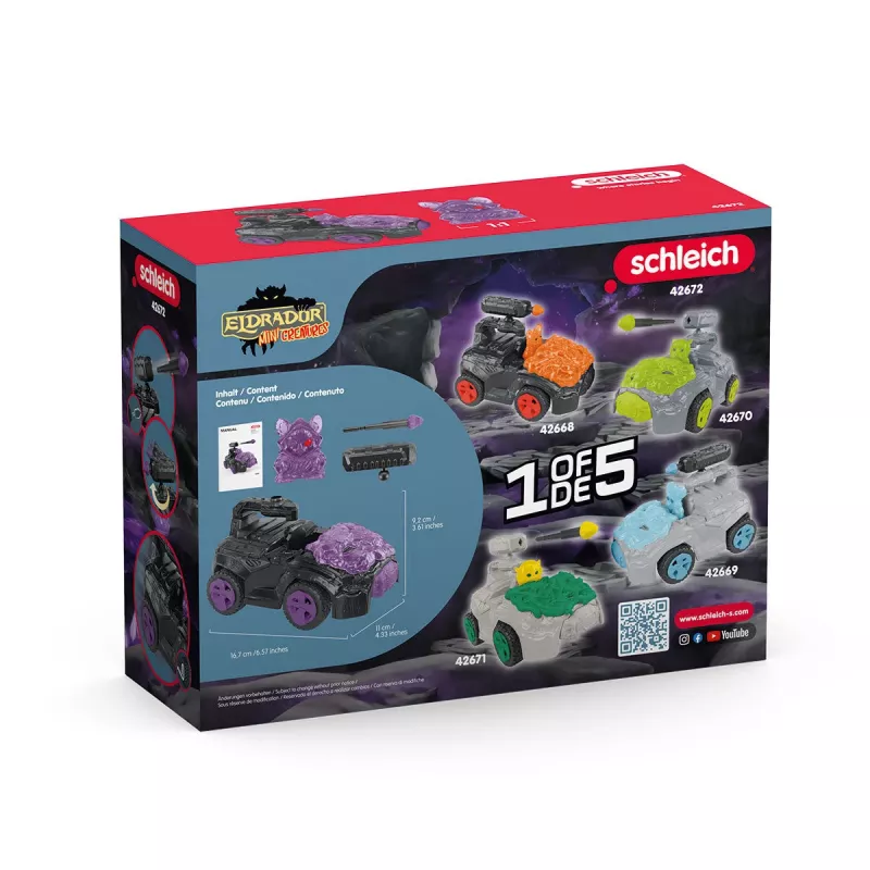 Schleich Shadow CrashMobile ar mini radījumu melns violets 42672