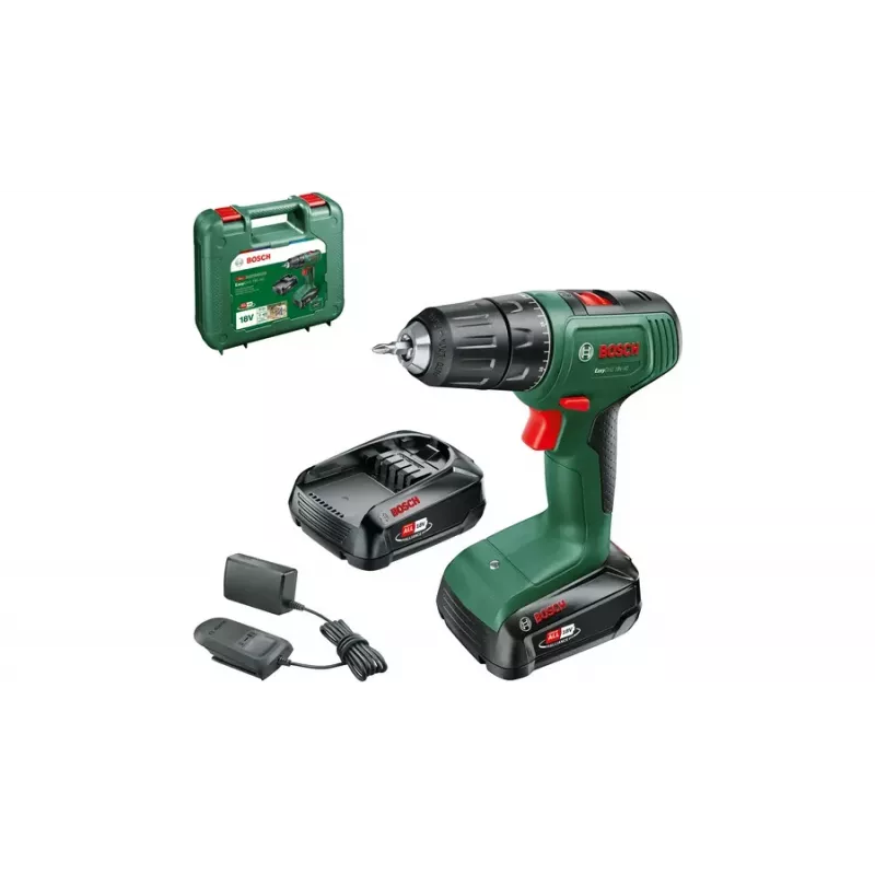 Bosch EasyDrill 18V-40 1630 RPM bezatslēgas 1,3 kg melna, zaļa