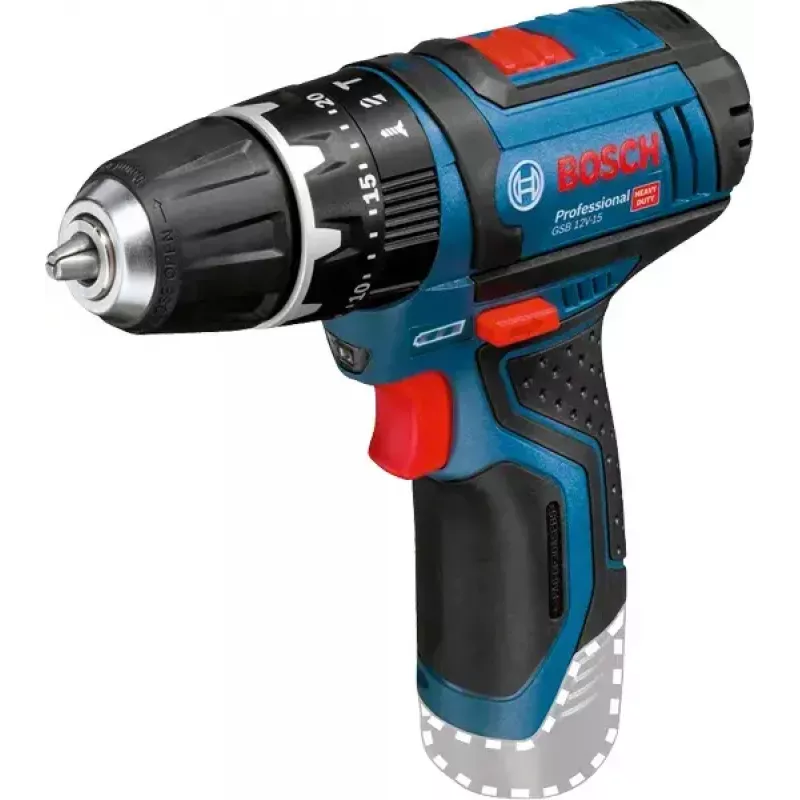 Pistol Grip Drill Bosch GSB 12V-15, 1300 RPM, 2 Ah baterija