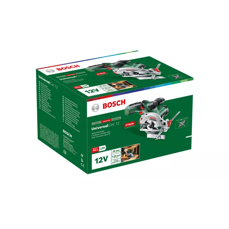 Bosch UniversalCirc 12 8,5 cm Melns, Zaļš 1400 RPM