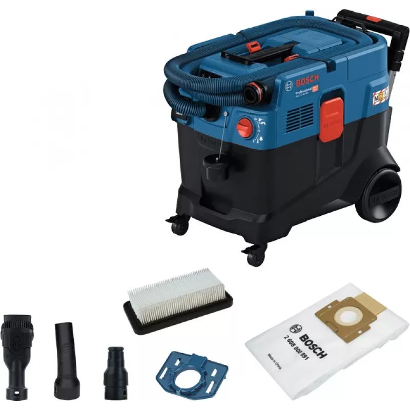 Bosch GAS 12-40 MA Professional 40 L cilindriskais putekļsūcējs sausai un mitrai tīrīšanai 1200 W Kombinēts