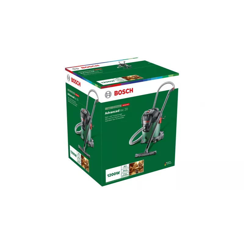 Bosch AdvancedVac 20 300 AW 20 L Melns, Zaļš