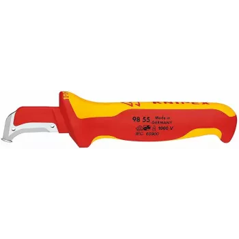 Fiksēta asmeņa nazis Knipex 009855 Metallic Red dzeltena