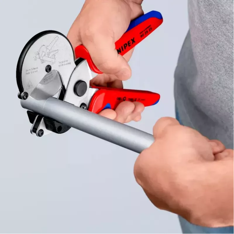 Cauruļu šķēres Knipex 90 25 25 Alumīnijs Melns Zils Sarkans 210 mm