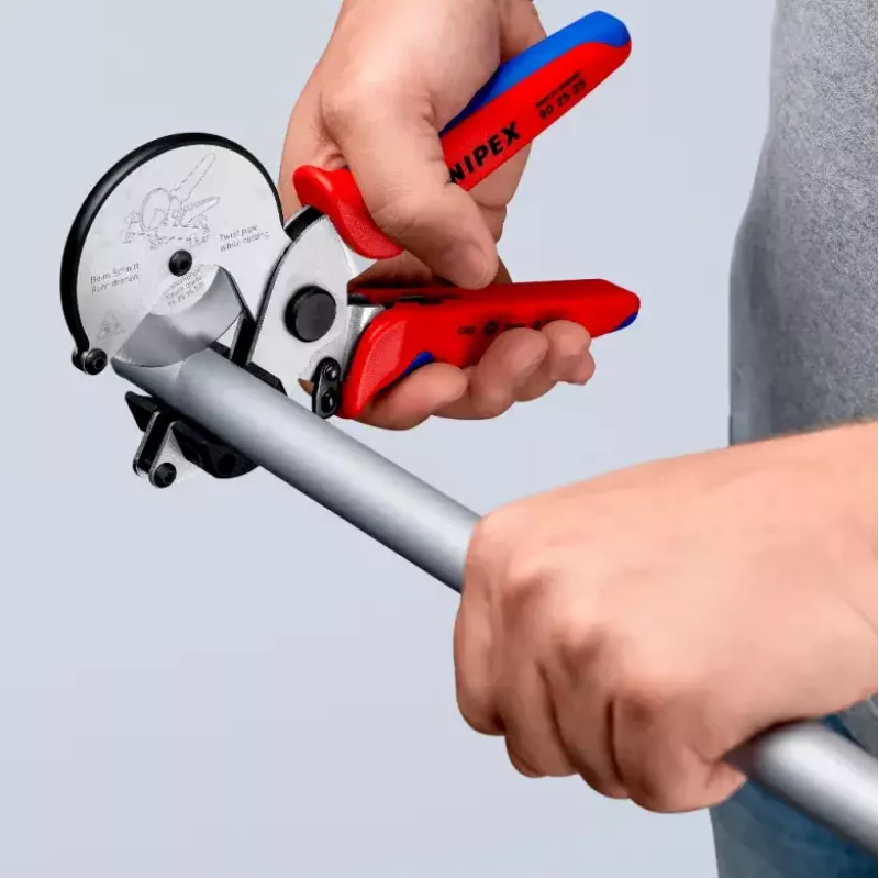Cauruļu šķēres Knipex 90 25 25 Alumīnijs Melns Zils Sarkans 210 mm