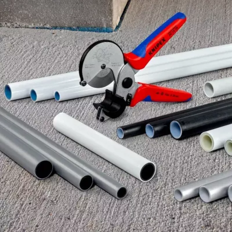 Cauruļu šķēres Knipex 90 25 25 Alumīnijs Melns Zils Sarkans 210 mm