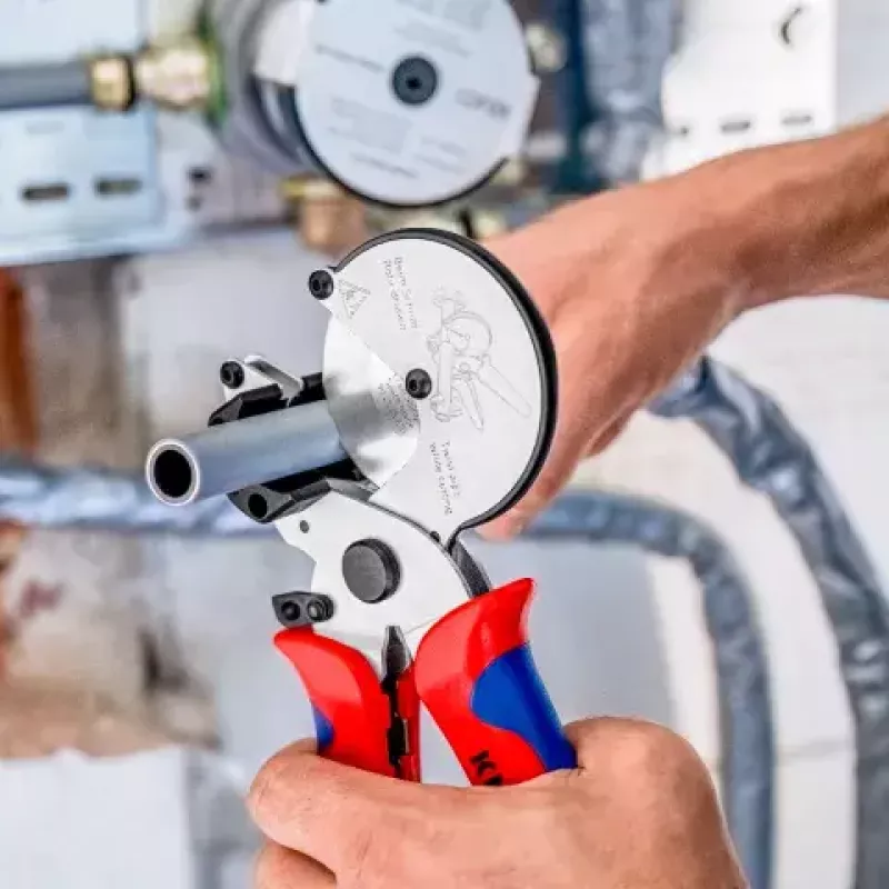 Cauruļu šķēres Knipex 90 25 25 Alumīnijs Melns Zils Sarkans 210 mm