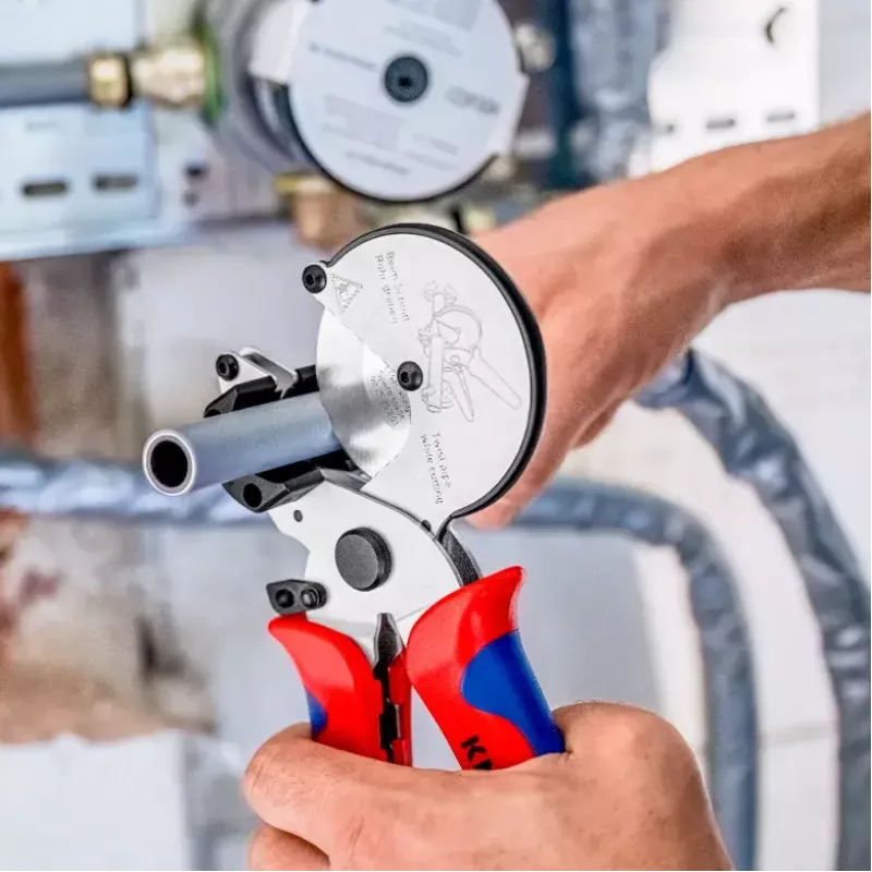 Cauruļu šķēres Knipex 90 25 25 Alumīnijs Melns Zils Sarkans 210 mm