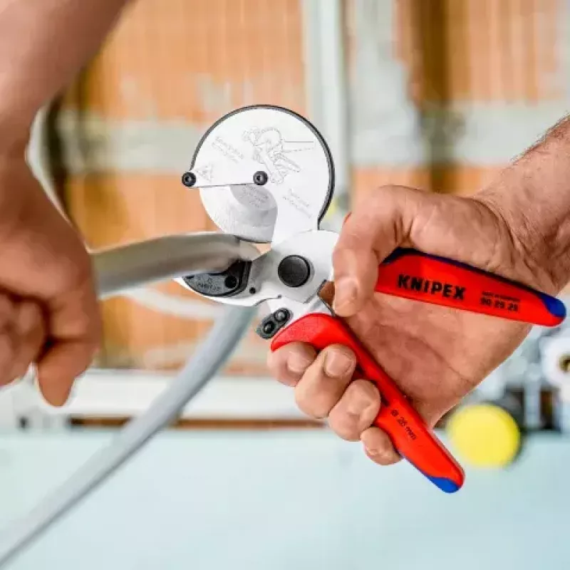 Cauruļu šķēres Knipex 90 25 25 Alumīnijs Melns Zils Sarkans 210 mm