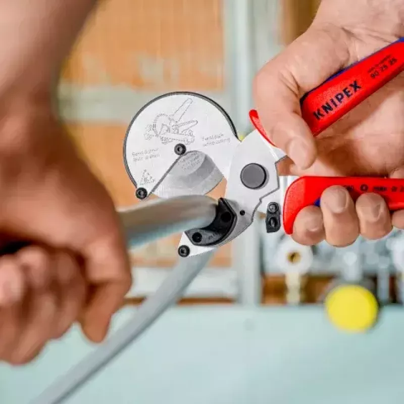 Cauruļu šķēres Knipex 90 25 25 Alumīnijs Melns Zils Sarkans 210 mm