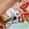 Cauruļu šķēres Knipex 90 25 25 Alumīnijs Melns Zils Sarkans 210 mm