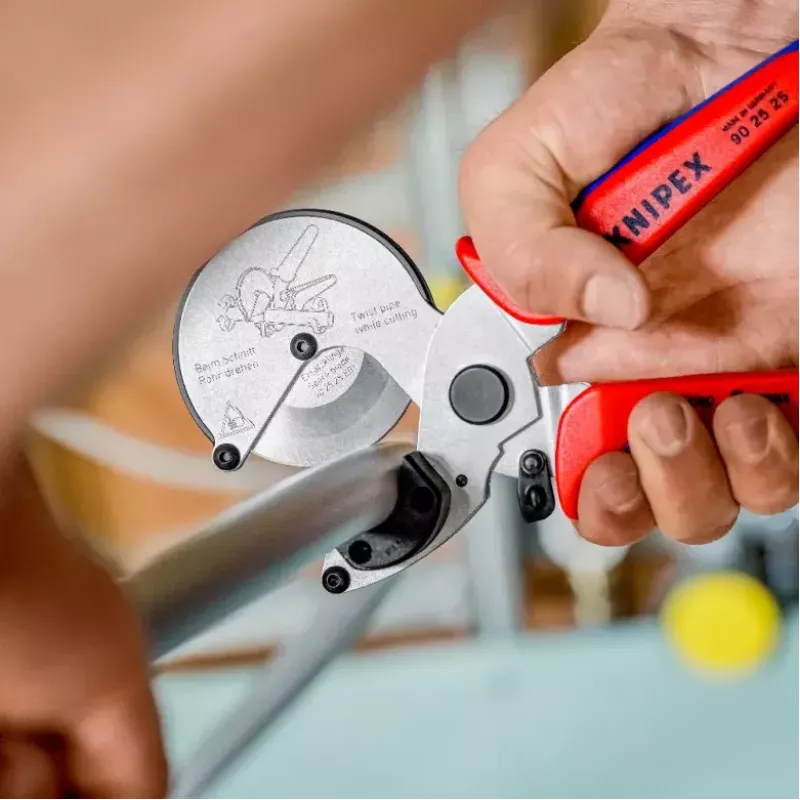 Cauruļu šķēres Knipex 90 25 25 Alumīnijs Melns Zils Sarkans 210 mm
