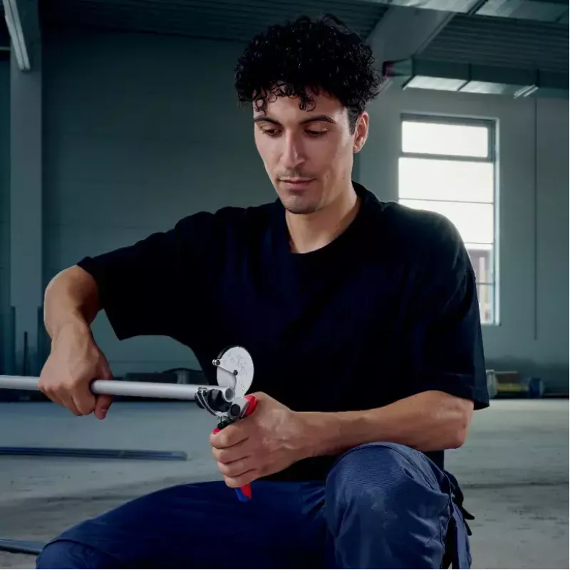 Cauruļu šķēres Knipex 90 25 25 Alumīnijs Melns Zils Sarkans 210 mm