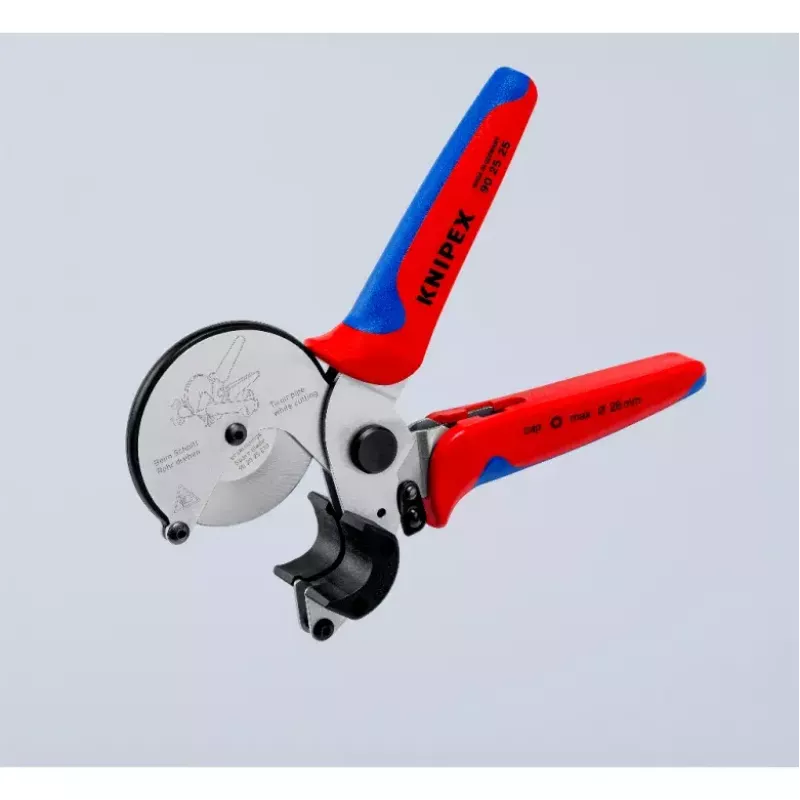 Cauruļu šķēres Knipex 90 25 25 Alumīnijs Melns Zils Sarkans 210 mm