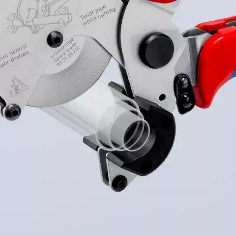 Cauruļu šķēres Knipex 90 25 25 Alumīnijs Melns Zils Sarkans 210 mm
