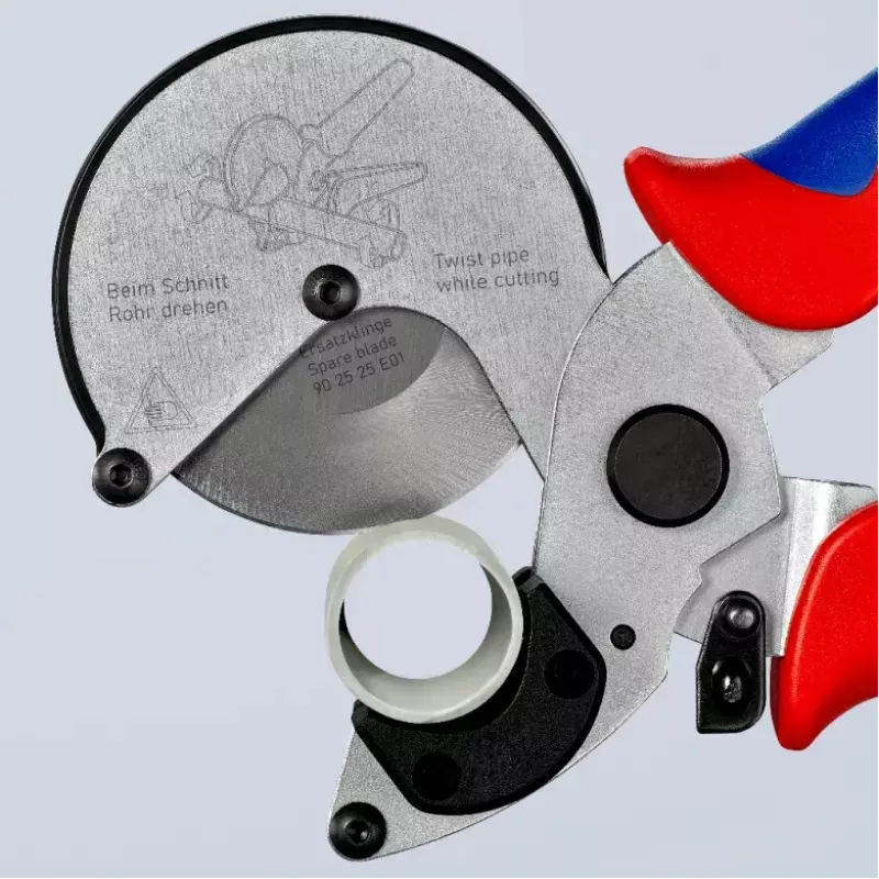 Cauruļu šķēres Knipex 90 25 25 Alumīnijs Melns Zils Sarkans 210 mm