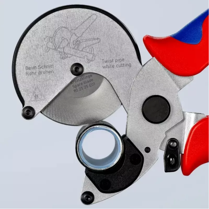 Cauruļu šķēres Knipex 90 25 25 Alumīnijs Melns Zils Sarkans 210 mm