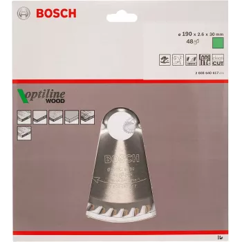 Bosch Optiline koka ripzāģa asmeņi, Koks, 19 cm, Bosch, 340 g, 1 gab.