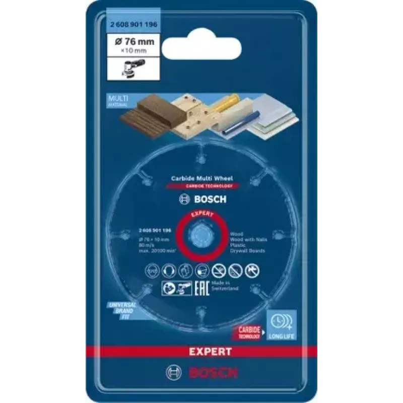 Bosch 2 608 901 196 rotācijas instrumenta slīpēšanas/slīpēšanas piederums Plastmasa, Koks Nogriešanas disks