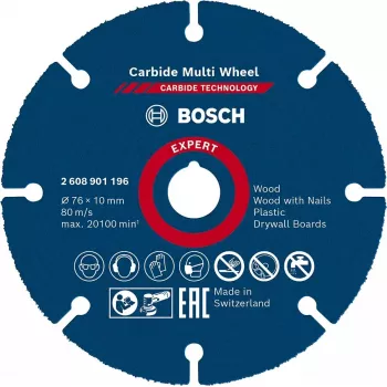 Bosch 2 608 901 196 rotācijas instrumenta slīpēšanas/slīpēšanas piederums Plastmasa, Koks Nogriešanas disks
