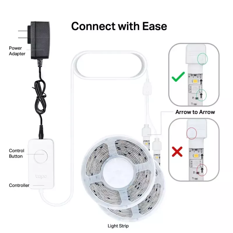 Universāla lentes gaisma TP-Link Tapo Smart Wi-Fi Light Strip