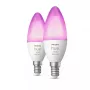 Viedā spuldze Philips Hue balta and colour ambience Candle E14, Bluetooth/Zigbee, 5,3 W (2 gab. iepakojumā)