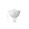 Smart lighting spot Philips Hue balta and colour ambience MR16, GU53, 6.3 W, Bluetooth/Zigbee