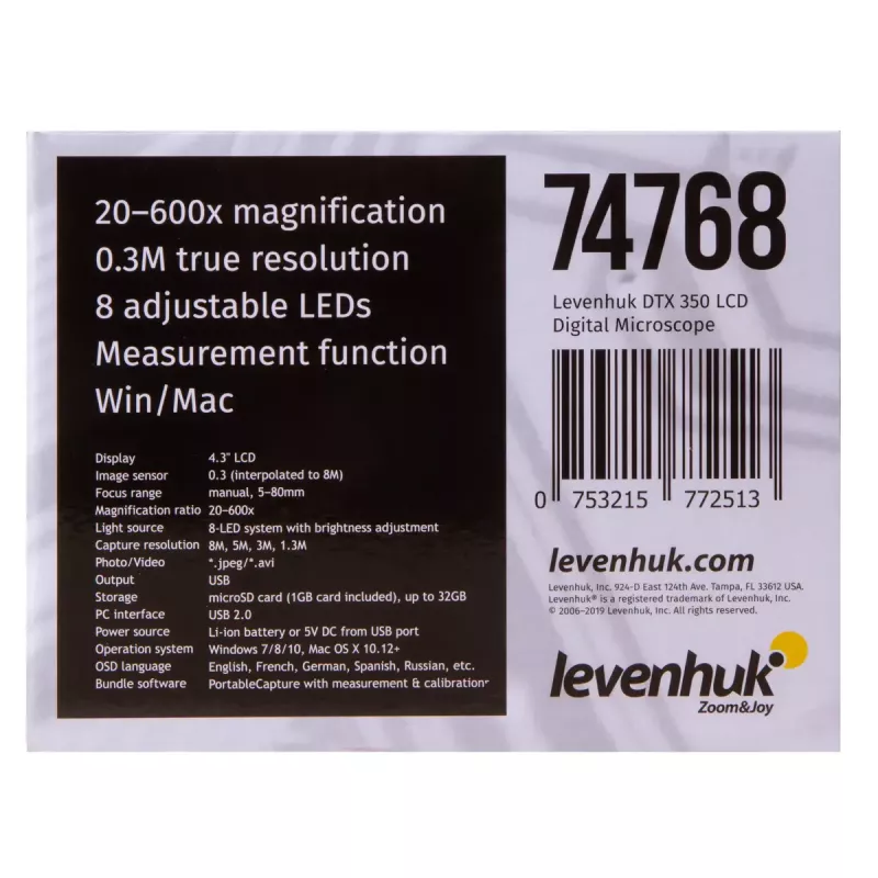 Digitālais mikroskops Levenhuk DTX 350 LCD 600x palielinājums