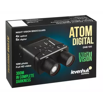 Digitālie nakts redzamības binokļi Levenhuk Atom DNB100, līdz 100 m attālumam