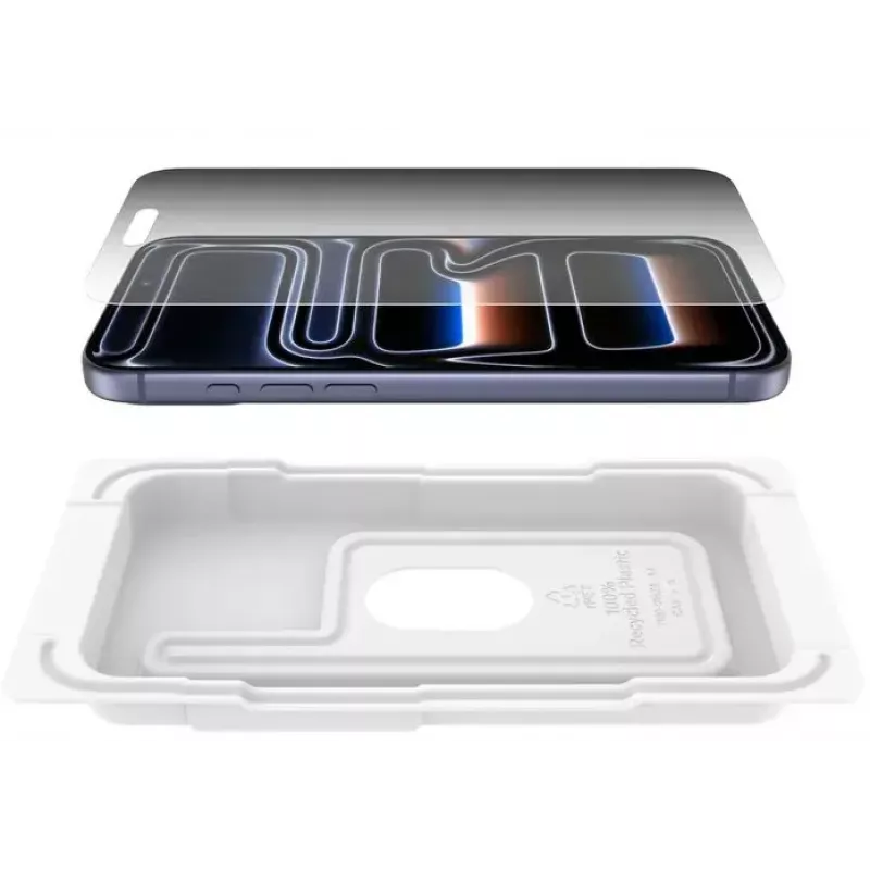 Belkin ScreenForce InvisiGlass ekrāna aizsargs iPhone 17 Pro Max ar privātuma filtru, antibakteriāls un pretkritiena izturīgs