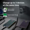 Strāvas adapteris Intenso W100ACC+C520C 100 W ātrā uzlāde GaN melns