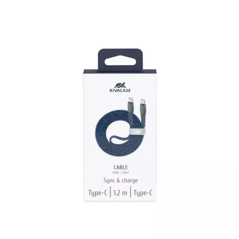 USB kabelis Rivacase PS6105 BL12 USB 2.0 1.2m USB C zils