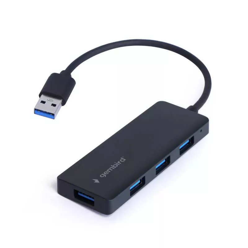 Klēpjdatora dokstacija Gembird UHB-U3P4-03 USB 3.2 Gen 1 Type-A, 5 Gbit/s, melna