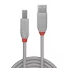 Lindy 5m USB 2.0 Type A to B kabelis, Anthra Line, pelēks