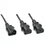 Lindy 1 m IEC sadalītāja kabelis IEC C14 uz 2 x IEC C13