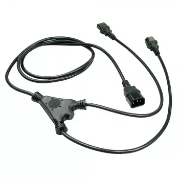 Lindy 1 m IEC sadalītāja kabelis IEC C14 uz 2 x IEC C13