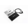GEMBIRD EE2-U3S-3 HDD korpuss 2,5 collu SATA diskiem, 1 nodalījums, Micro-USB B, USB 3.2 Gen 1, līdz 2 TB, melns