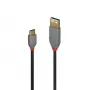Lindy 3 m USB 2.0 Type A uz C kabelis, Anthra Line