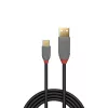 Lindy 3 m USB 2.0 Type A uz C kabelis, Anthra Line