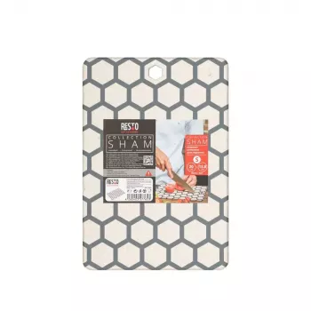 Griešanas dēlītis RESTO 95401 taisnstūra plastmasas 138×200×8 mm pelēks/baltss