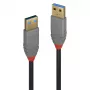 USB kabelis Lindy 5m USB 3.2 Type A kabelis 5Gbps Anthra Line