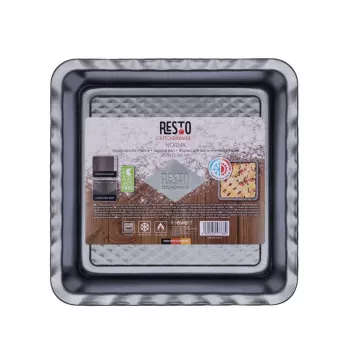 Lazanjas cepšanas trauks Resto Kitchenware 96115 Taisnstūra oglekļa tērauds 255x255x50 mm
