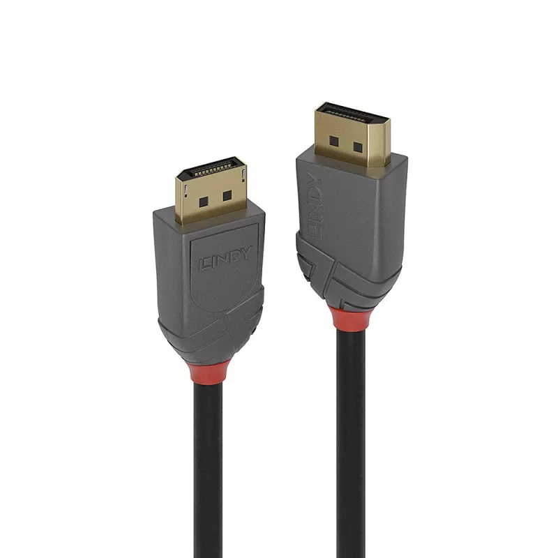 Lindy 1m DisplayPort 1.4 kabelis, Anthra Line, 1 m, DisplayPort, DisplayPort, vīrišķais, vīrišķais, 7680 x 4320 pikseļi