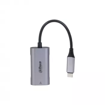 USB 3.0 Type-C uz RJ45 adapteris DAHUA TC31 — 1000 Mbit/s, USB barošana, pelēks