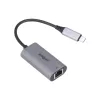 USB 3.0 Type-C uz RJ45 adapteris DAHUA TC31 — 1000 Mbit/s, USB barošana, pelēks