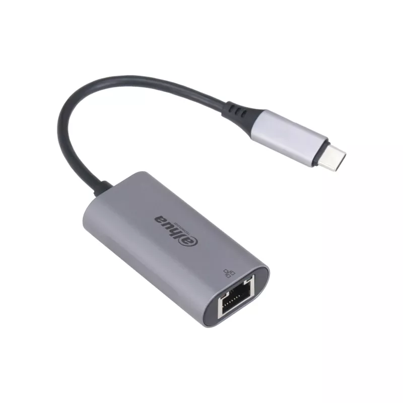 USB 3.0 Type-C uz RJ45 adapteris DAHUA TC31 — 1000 Mbit/s, USB barošana, pelēks