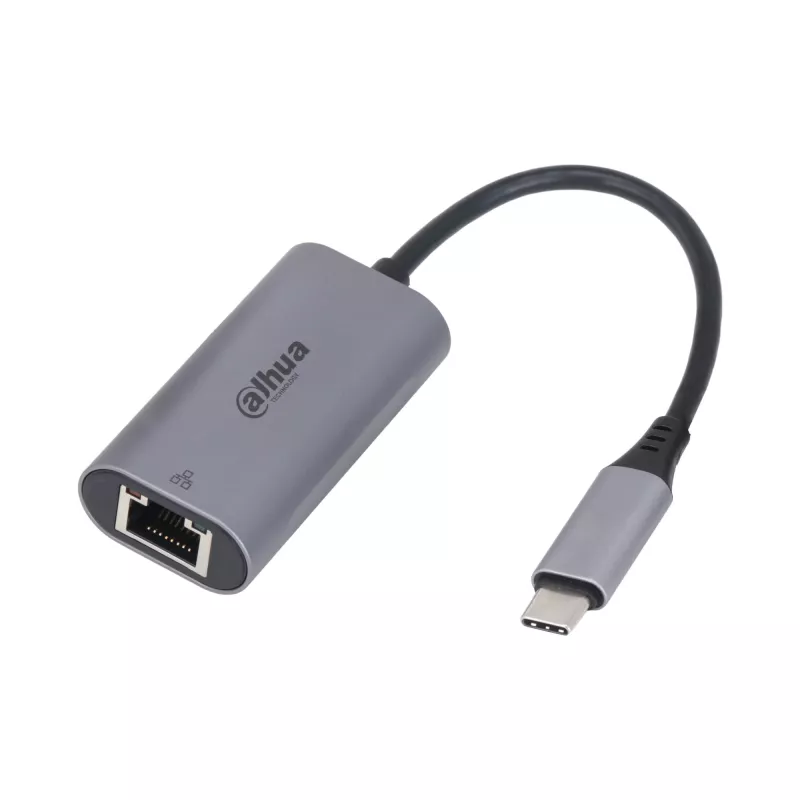 USB 3.0 Type-C uz RJ45 adapteris DAHUA TC31 — 1000 Mbit/s, USB barošana, pelēks