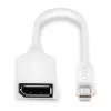 Lindy 0,20 m Mini DisplayPort–DisplayPort adaptera kabelis, 0,15 m, Mini DisplayPort, DisplayPort, vīrišķais, sievišķais, balts