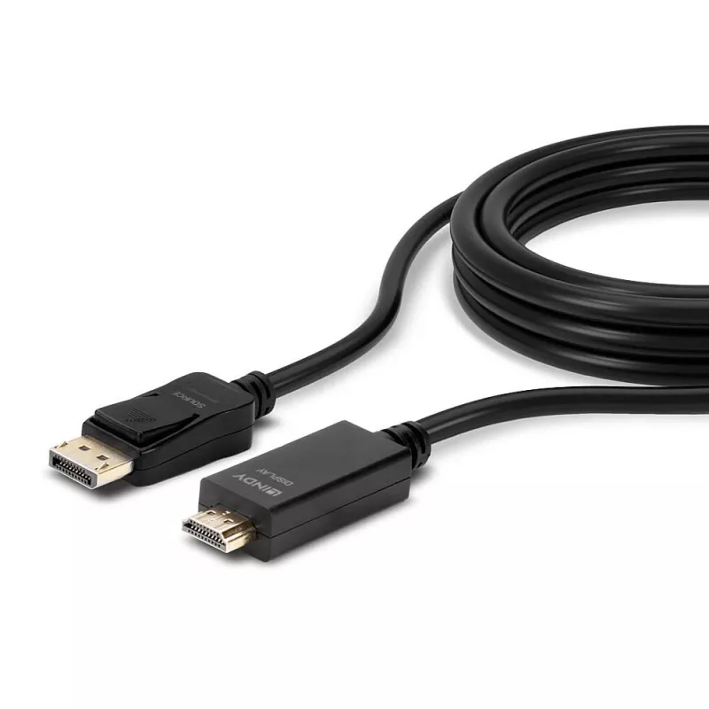 Lindy 1m DisplayPort uz HDMI 10.2G kabelis