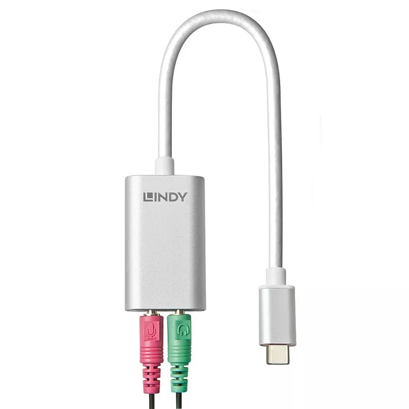 USB Type C uz audio pārveidotājs Lindy 42711